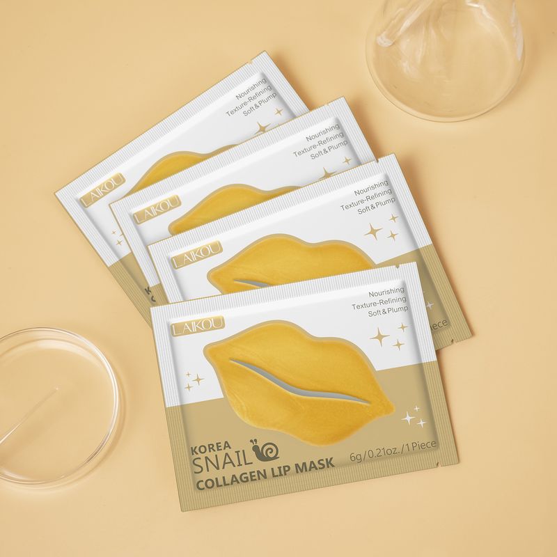 Máscara labial e para os olhos Laikou, 8 conjuntos de 5 peças, máscara hidratante para os lábios e para os olhos_voghion.com