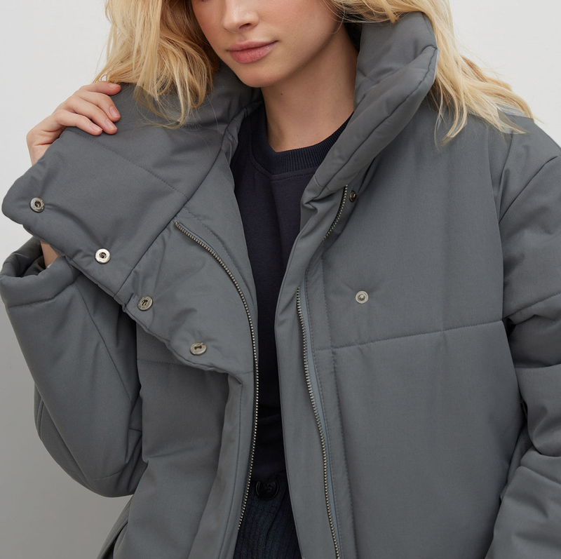 Roupas femininas gola alta algodão jaqueta inverno temperamento comutando moda quente à prova de vento gola alta com cinto algodão jaqueta_voghion.com