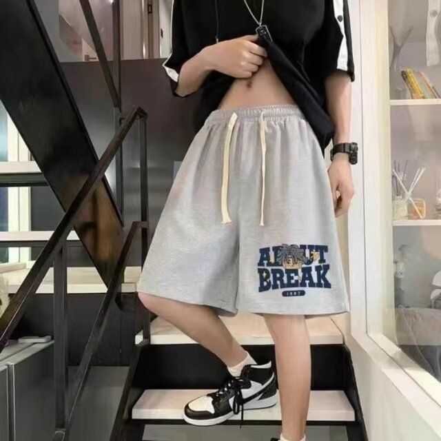 2024 Zomer Sport Shorts, Heren Veelzijdige Casual Koppels Losse Kwart Micro Elastische Strandbroek, Trendy_voghion.com