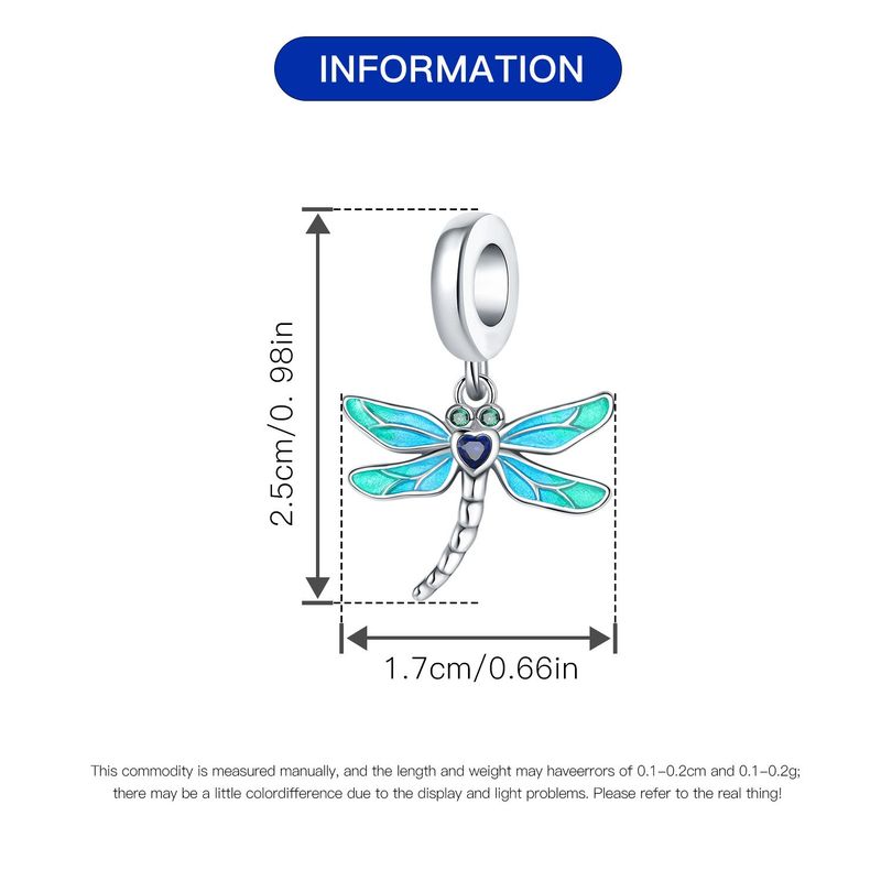 Women's Jewelry Insect Dragonfly Butterfly Firefly Charm Pendant Beads Jewelry With Bracelet Pieces White Copper Plated Silver_voghion.com