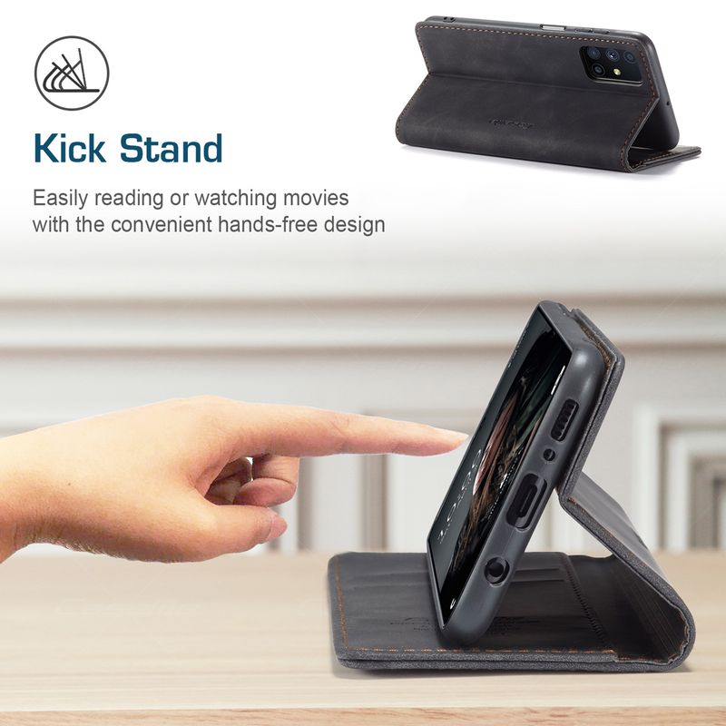 TechGlobe Compatible With Samsung M51 M31 Shockproof Phone Cover M21 Retro Flip Card Slot Protective Case M20_voghion.com