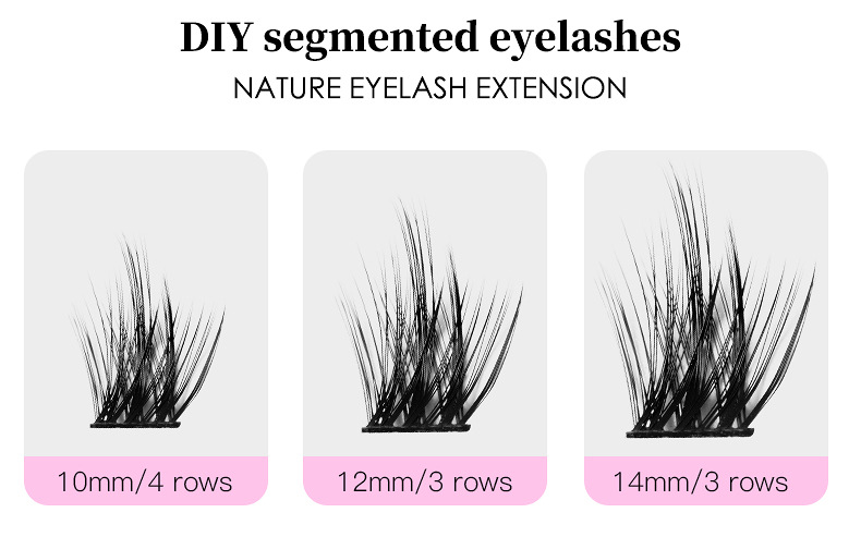 Lash extension set Sectional Fleece Glue Tweezers Set Natural Thick False Eyelashes C-curl Single eyelash cluster_voghion.com