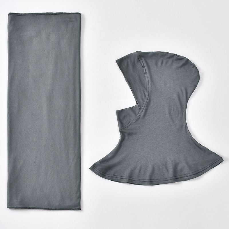 Sciarpe da donna, nuove, di alta qualità, con cappuccio e cappuccio, in cotone mercerizzato, set combinato, scialle traspirante in tinta unita malese_voghion.com