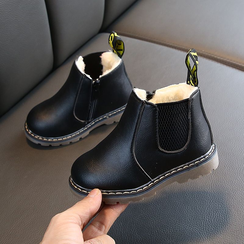 Calde scarpe Martin per bambini, nuove, autunno inverno, foderate in pile, con stivaletti singoli spessi per bambine_voghion.com
