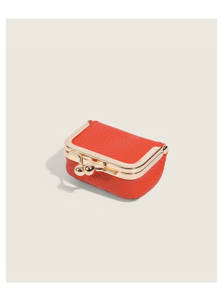 Mini Leather Coin Purse With Snap Closure – Compact Jewelry & Earphone Organizer For Women, Multi-Color Options_voghion.com
