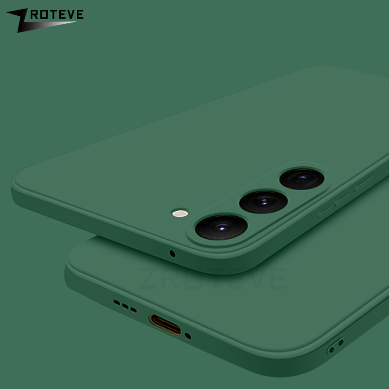 S23 Caso ZROTEVE Piazza Molle Del Silicone Liquido Della Copertura Per Samsung Galaxy S22 S21 S20 FE S10 E S10E S9 più Nota 10 9 20 Ultra Custodie_voghion.com