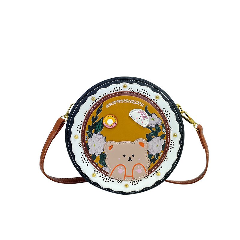 Borsa a tracolla versatile, rotonda, leggera e casual, di alta qualità, di design di nicchia per le donne, 2024, nuova moda_voghion.com