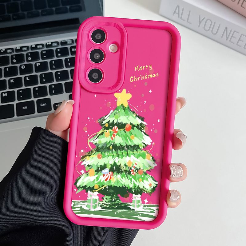 Carcasă de telefon pentru Samsung S24 S25 S21 S22 S23 Plus Ultra S20 FE A50 05 10 11 03 04 30 20 Crăciun pom de Crăciun moale din silicon_voghion.com