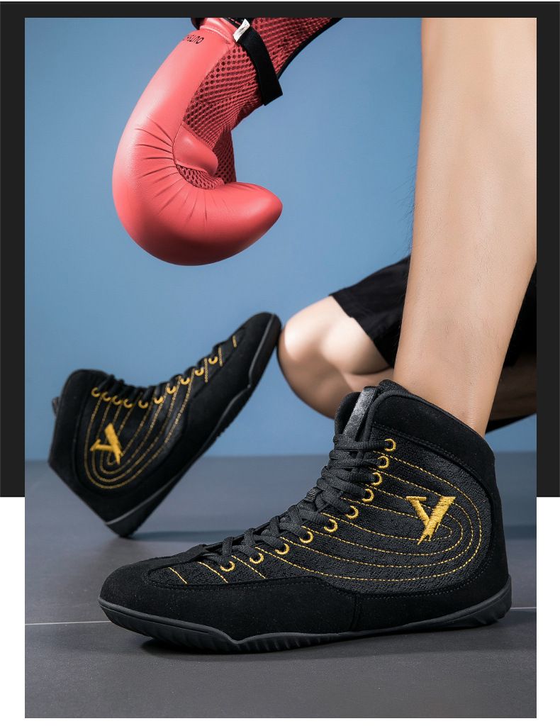 New Boxing Shoes For Men And Women, Deadlift, Push Up, Weight Bearing, Powerlifting, Non Slip Wrestling Shoes, Indoor Fitness Training Shoes_voghion.com