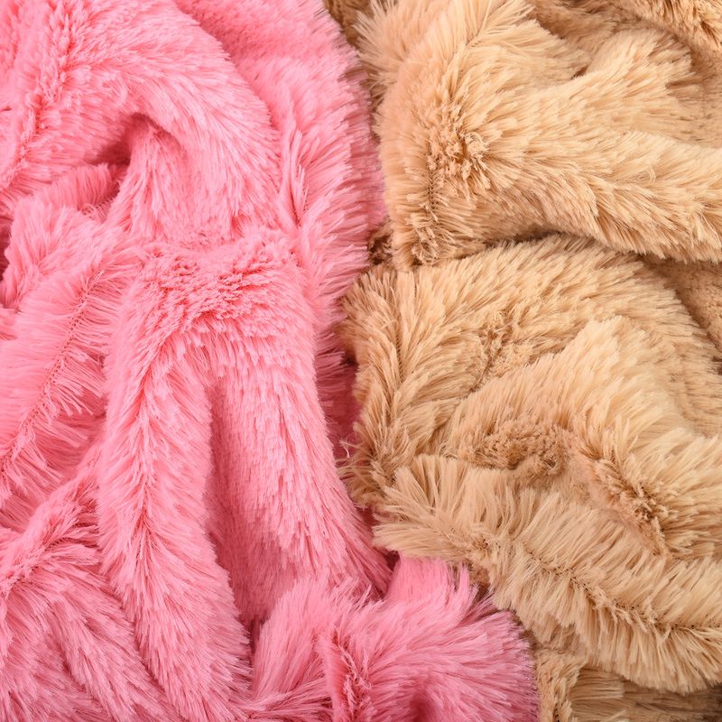 Matte PV 6 10 15 Dense Lightweight Long Wool South Korean Fleece Blanket Home Textile Plush Toy Fabrics_voghion.com