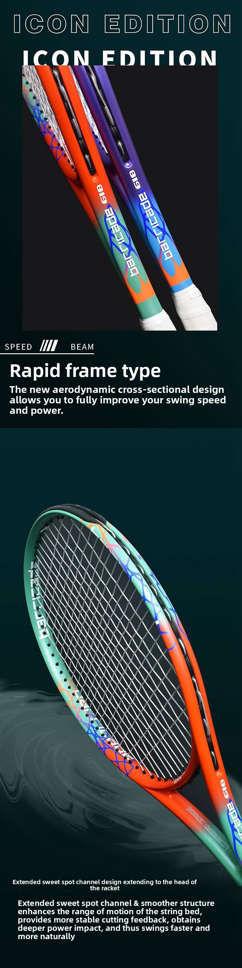 Guangyu Full Carbon Genuine Adult High Elasticity Training Professional Single Player Tennis Racket For College Students_voghion.com