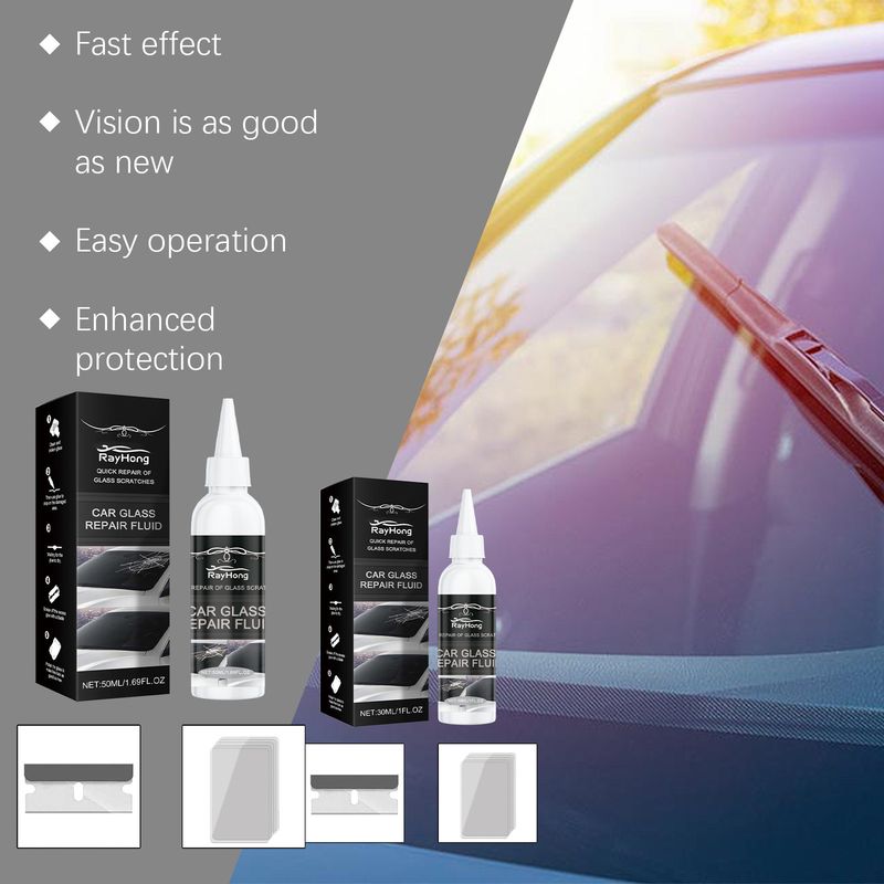 Autoglasreparaturklebstoff Glas Nano-Reparaturflëssegkeet Schnellreparatur Klebstoff fir d'Reparatur vu gekrackte Glas_voghion.com
