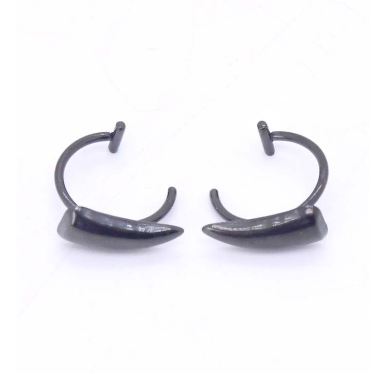 Clip per labbra in acciaio inossidabile con denti affilati gotici per donne e uomini, punk, finti piercing per il corpo, accessori per gioielli di Halloween_voghion.com