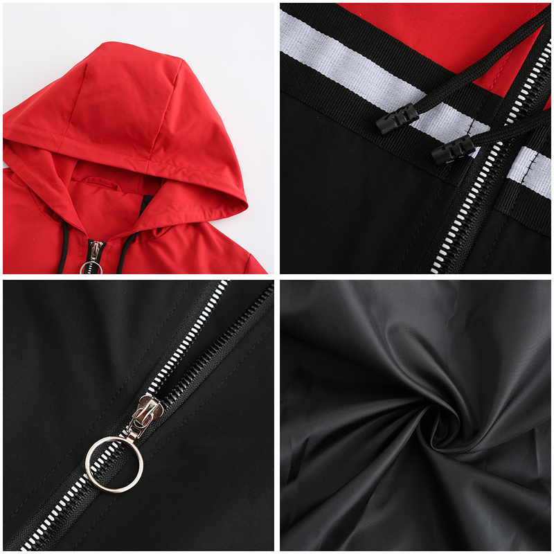 Women's Clothing Jacket Color Matching Casual Jacket Women's Spring and Autumn Outdoor Raincoat_voghion.com