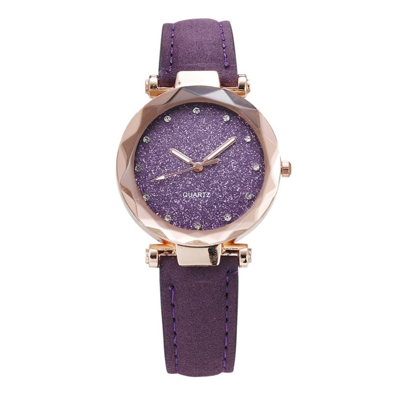Yamaler Moda Donna Orologio da polso al quarzo analogico con cinturino in ecopelle intarsiato con strass_voghion.com