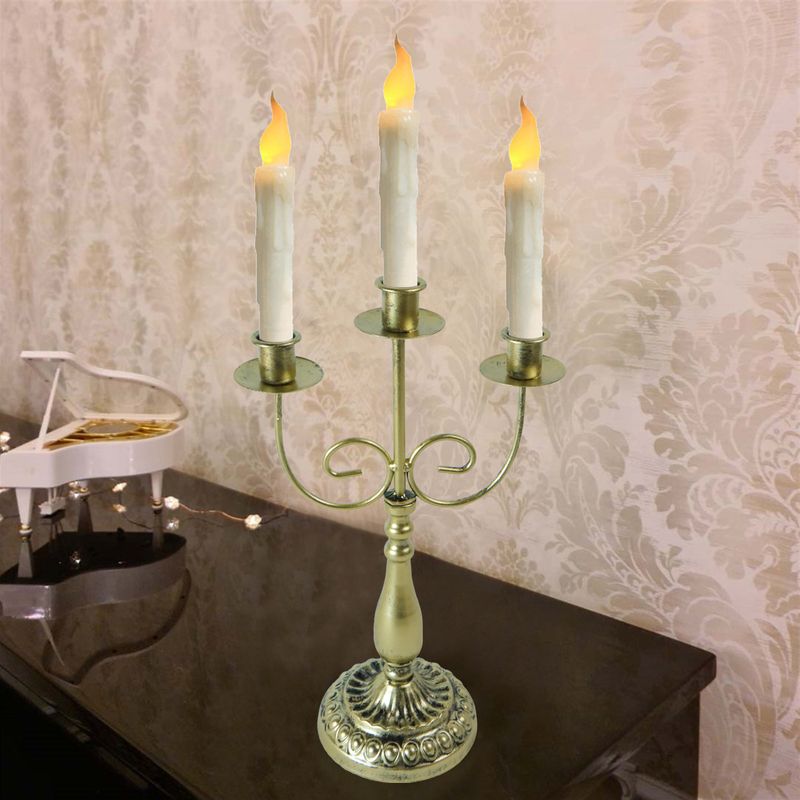 Vintage Copper Candle Holder Set, Handcrafted Metal Candlestick For Dining Table, Wedding Decor & Rustic Home Centerpiece (Single/3-Branch Options)_voghion.com