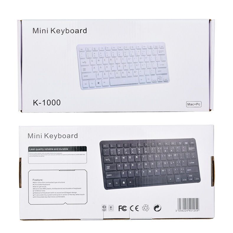Teclado com interface USB multimídia externa Slim Chocolate Notebook com fio_voghion.com