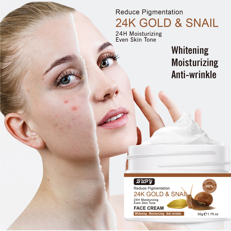 Crema viso anti-lumaca, BUPY Resistente al sudore, Resistente ai raggi UV, Rinfrescante, Non grassa Crema idratante all'essenza_voghion.com