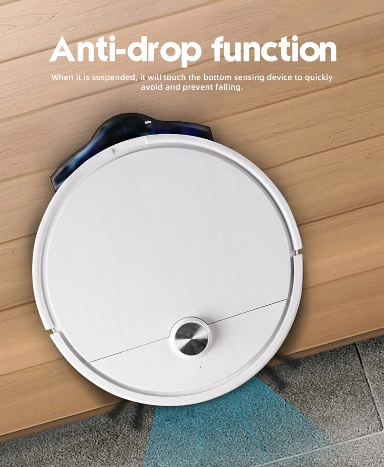 Robot aspirapolvere intelligente per uso domestico con telecomando 3 in 1, spazzatrice domestica a 360°, aspirapolvere per pavimenti asciutti e bagnati_voghion.com