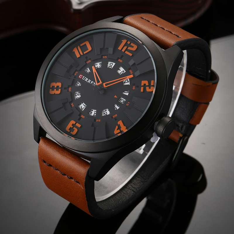 CURREN Carryon M8258 Orologio da uomo al quarzo impermeabile con cintura calendario_voghion.com