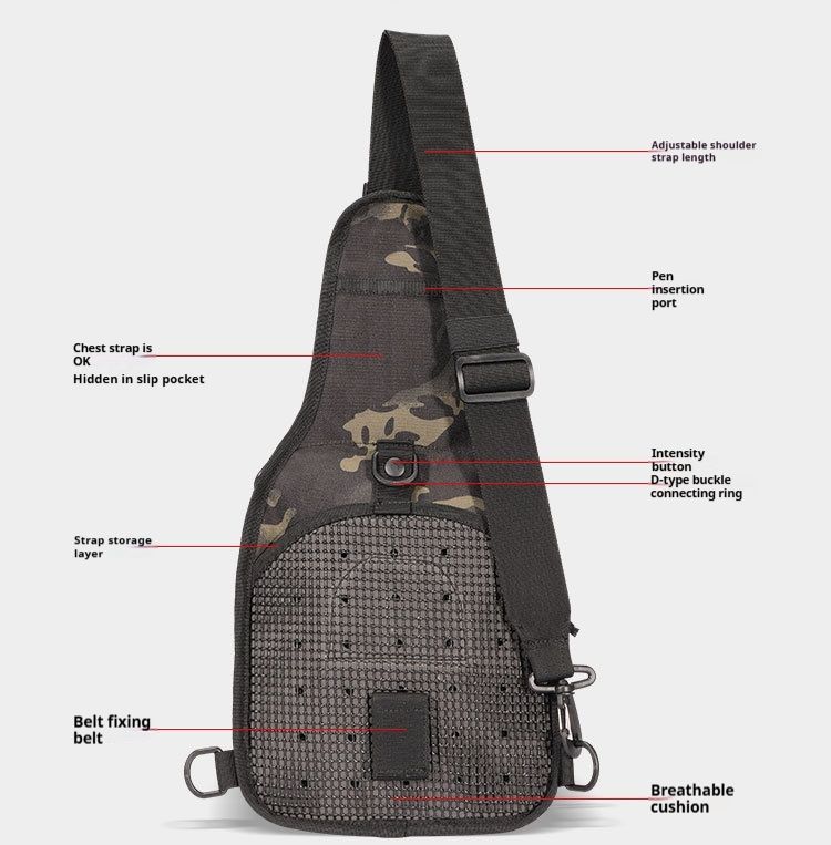Taktische kleine Brusttasche Herren Oxford Tuch Brusttasche 600D verschlüsselt vergrößerte Camouflage Brusttasche Schultertasche Umhängetasche_voghion.com