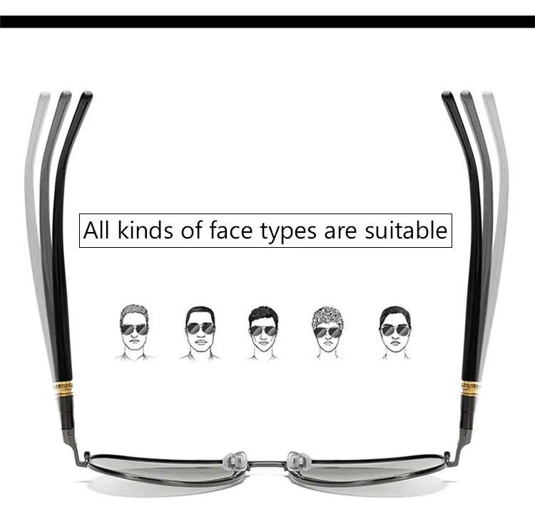 KUMARRY  Pilot Photochromic Sunglasses Men Fishing Driving Brand Designer Polarized Sunglass For Men‘s oculos UV400_voghion.com