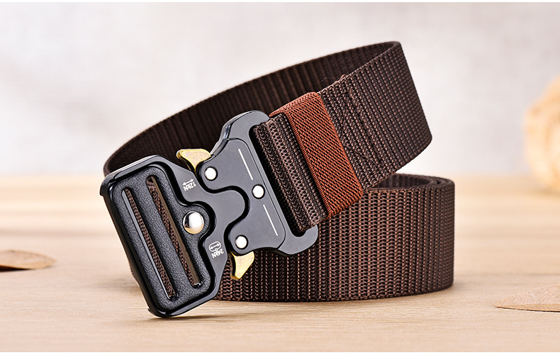 Men's Belts Men's Tactical Belt Cobra Functional Outdoor Nylon Buckle Belt Alloy Buckle Men's Canvas Overalls Belt_voghion.com