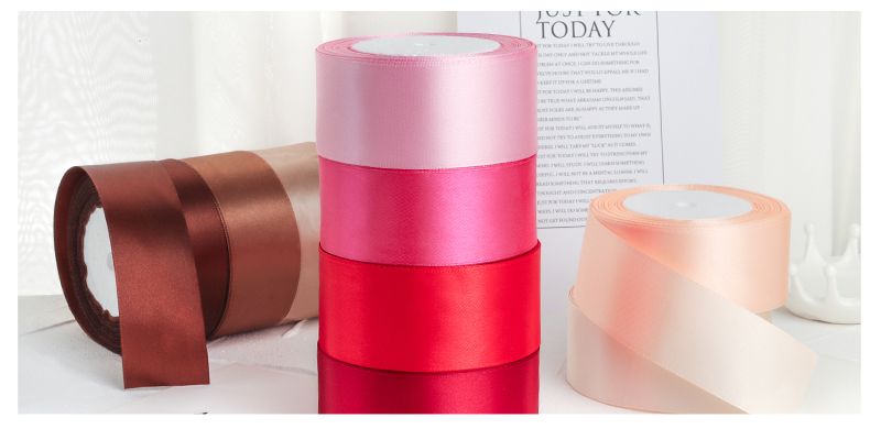 Nastro da 4 cm, nastro di raso tinta unita, assortimento di nastri di raso a doppia faccia per confezioni regalo, decorazioni per feste di buon compleanno_voghion.com