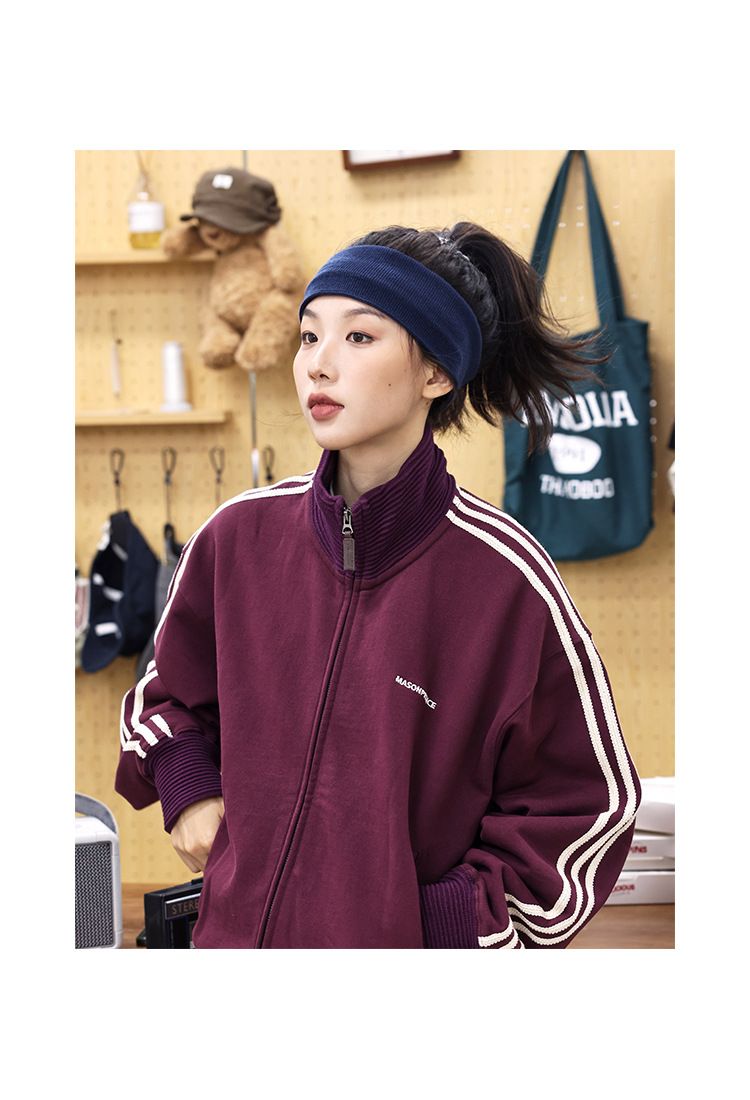 Fascia per capelli europea e americana lavorata a maglia, a tesa larga, elastica, assorbente per il sudore, semplice fascia per capelli tinta unita per le donne_voghion.com