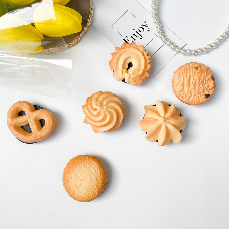 Ins style cookies créatif bricolage coussin d'air support collage avec airbags rétractables paresseux téléphone de bureau support de tablette_voghion.com