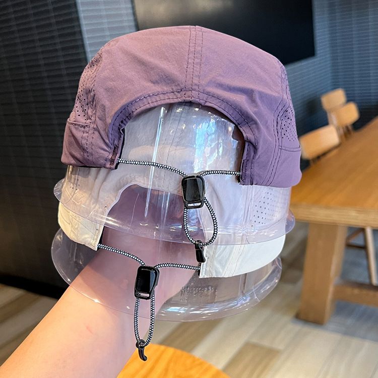 Cappello da baseball in rete a sei pezzi, a tesa corta, con coulisse, stile campeggio, stile Blogger, a rapida asciugatura, bordo piatto, per esterni_voghion.com