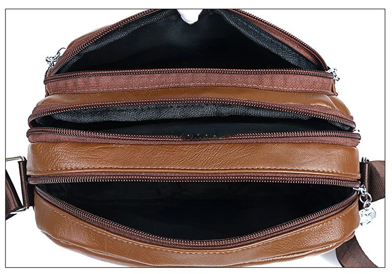 Mulheres PU Ombro Multi-camada Meia-idade Messenger Crossbody Bag Bolsas de marca Bolsa lateral fofa_voghion.com