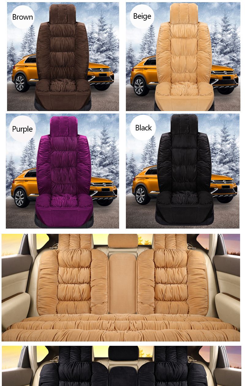Soft Plush Covers Automobiles Cover Cushion Pad Car Seat Protector Set Universal Winter Auto Interior Accessories_voghion.com