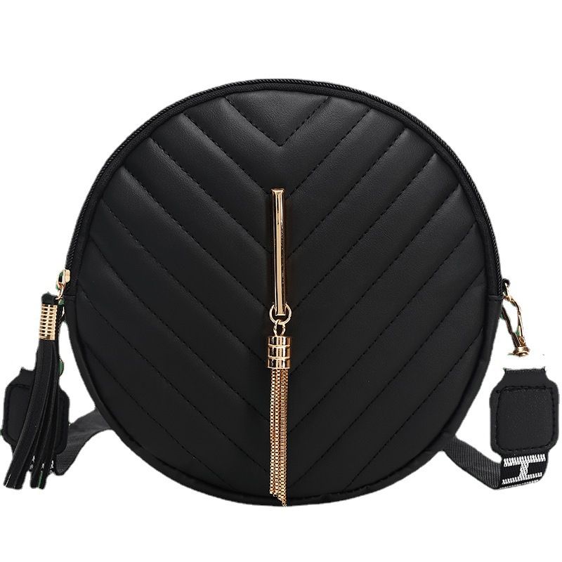 Borsa a tracolla con nappa di alta qualità, rotonda e piccola, ricamata, modello 2023 da donna_voghion.com