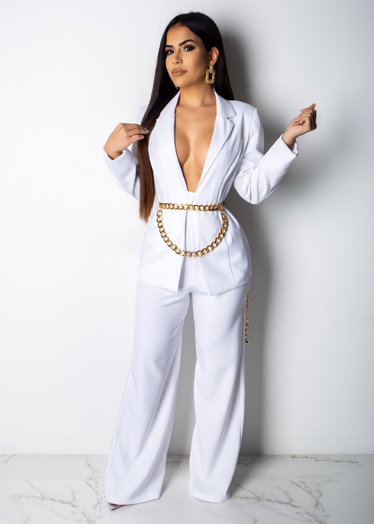 Vêtements pour femmes, petit costume avec cravate à la taille, costume deux pièces professionnel décontracté à la mode pour femmes_voghion.com