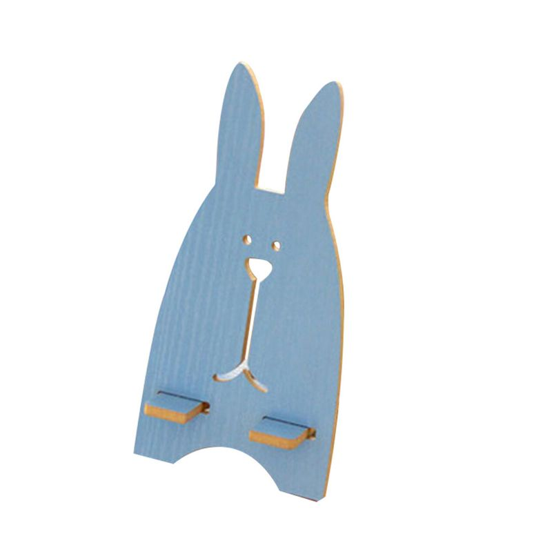 Kunjiuyou Supporto per cellulare portatile in legno per cellulare Supporto per supporto da tavolo Rack-Blu_voghion.com