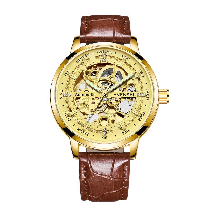 Ein neues Produkt: ausgehöhlte mechanische wasserdichte Uhr, vollautomatische Tourbillon-Marke, Präzisions-Herrenuhr aus Stahl_voghion.com
