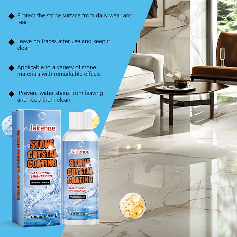 Jakehoe Stone Gloss Crystal Plating Agent Kitchen Quartz Tile Countertop Scratch Cleaning Stain Brightener_voghion.com