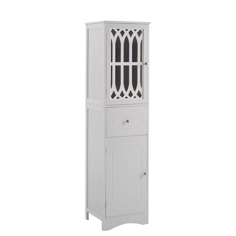 E con ante per bagno con contenitore, MDF, acrilico, porta indipendente, cassetto alto, mobile bianco, mensola, pannello regolabile_voghion.com