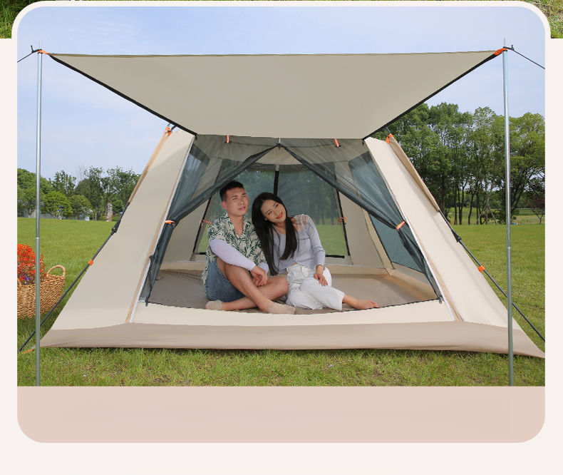 Outdoor Camping Zelt Familie Picknick Reise Sonnenschutz Faltbare Tragbare Automatische Regendicht_voghion.com