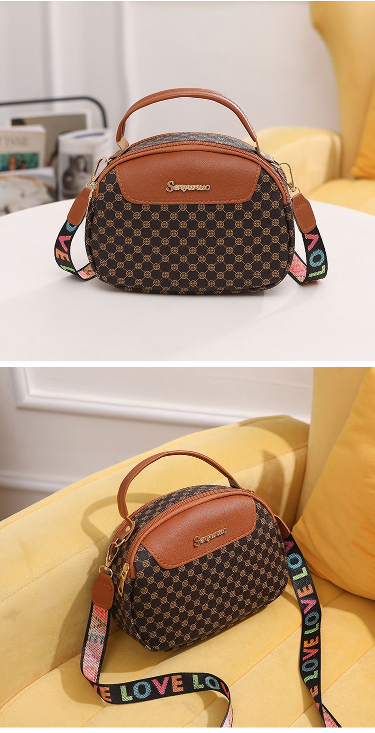 Double Zipper Printed Handbag 2024 Ladies Bags New Women's Trendy Shoulder Bag_voghion.com