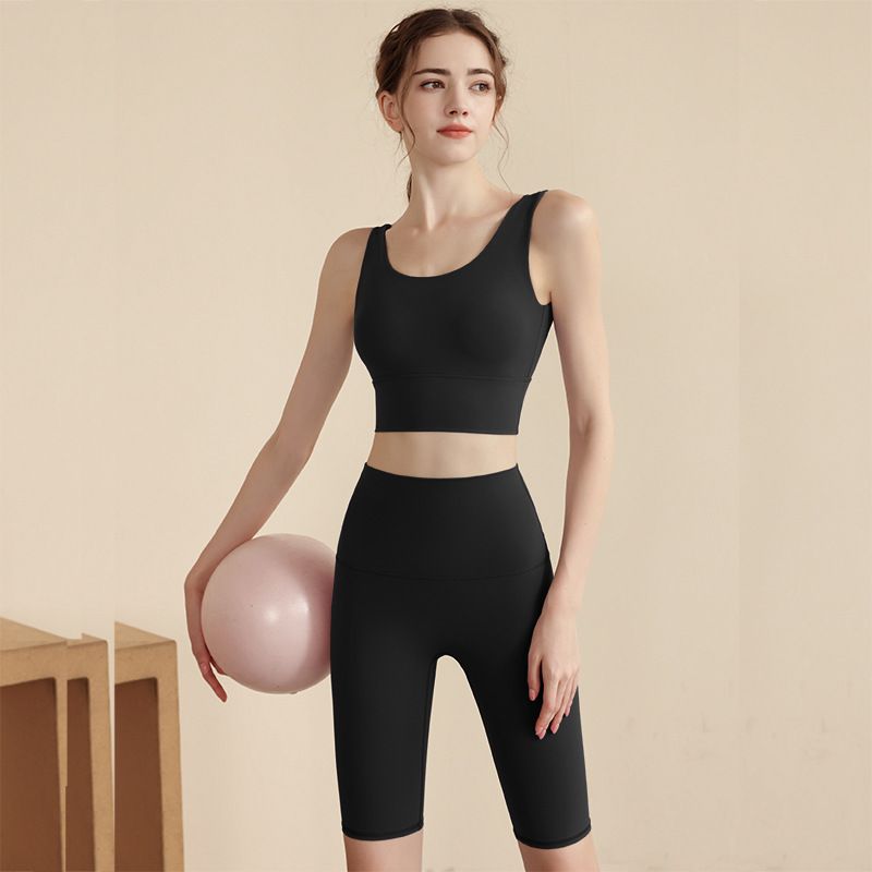 Soutien-gorge LazyZoom avec coussinets de poitrine, soutien-gorge de sport à séchage rapide, joli gilet dorsal, ensemble de vêtements de fitness, de pilates et de yoga_voghion.com