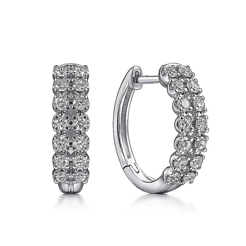 Cao Shi Eenvoudige Klassieke Hoepel Voor Vrouwen Ingelegd Met Zirkonia Exquise Temperament Sieraden Dagelijkse Bijpassende Oorbellen_voghion.com