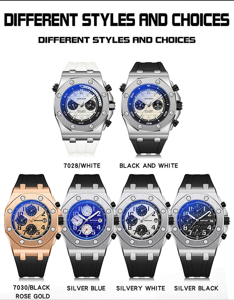 Men's Automatic Mechanical Watch With Luminous Hands, Stainless Steel Case, And Durable TPU Strap - Stylish Round Dial Watch For Casual Wear_voghion.com