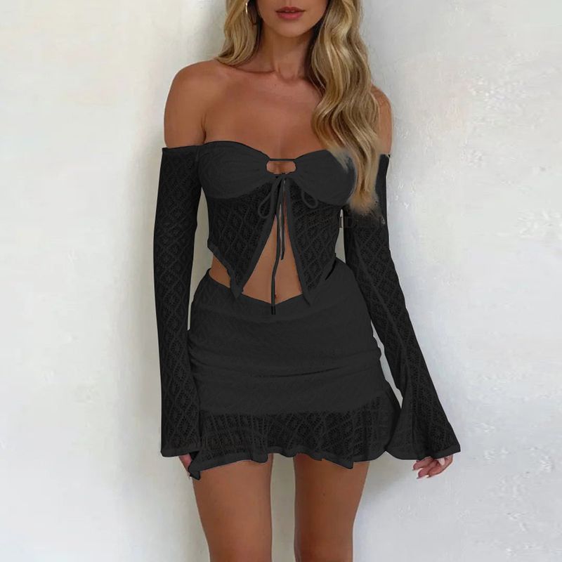 Costum de damă cu pantaloni casual în culoare uni_voghion.com
