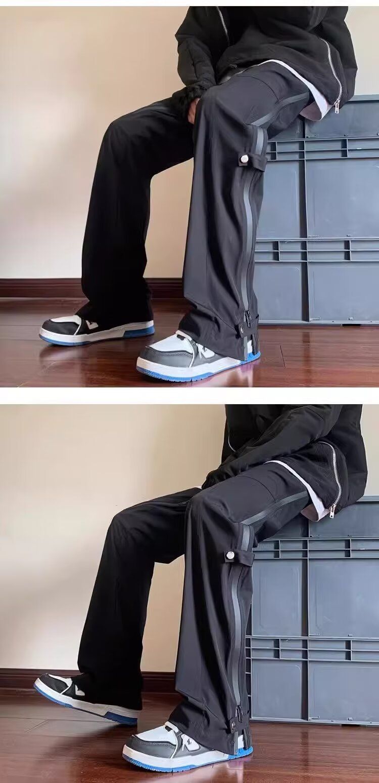 Pantalones de trabajo estilo americano Sprint para hombre, otoño e invierno, deportivos, holgados y funcionales, de felpa, de alta calidad._voghion.com