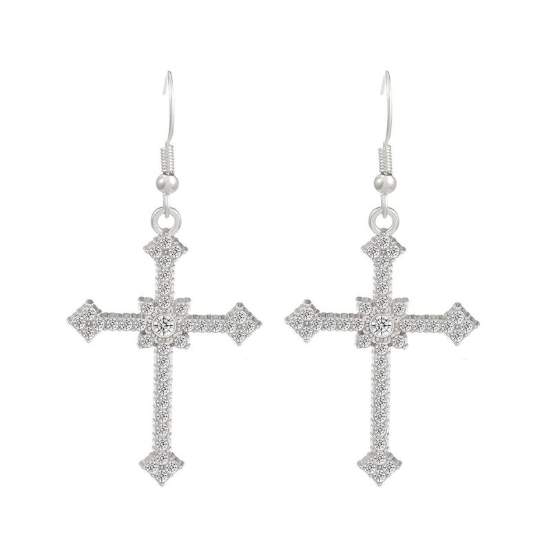 Full Diamond Star Cross Minimalist Sweet Cool Zircon Sparkling Pendant 2025 New Trendy Choker Necklace_voghion.com