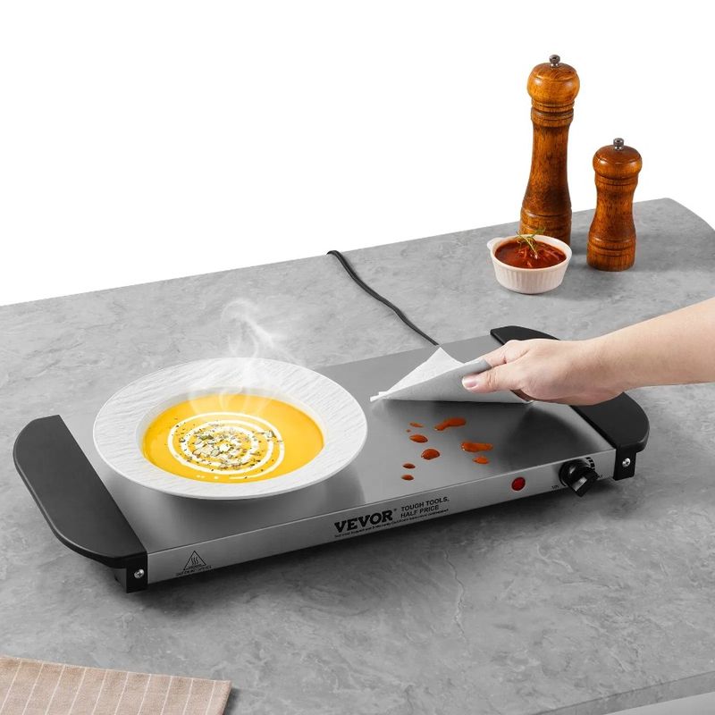 Controllo Buffet Acciaio Cibo Vassoio Riscaldante Temperatura Elettrico W Inox Riscaldamento_voghion.com