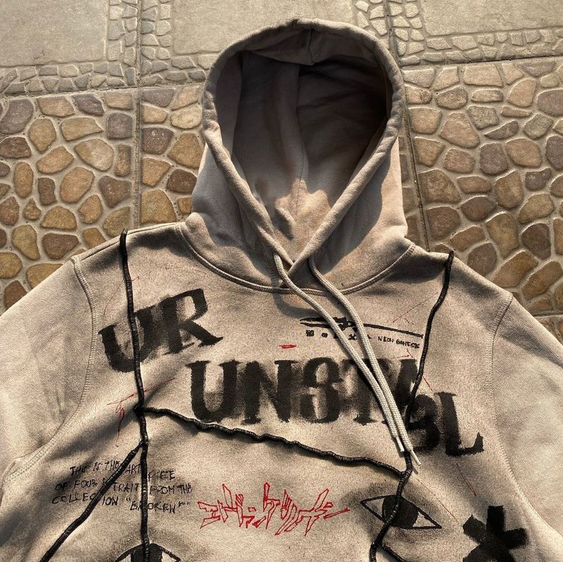 Felpa con cappuccio Y2K pesante retrò scura da uomo per autunno e inverno, moda di strada, maglione pullover unisex_voghion.com