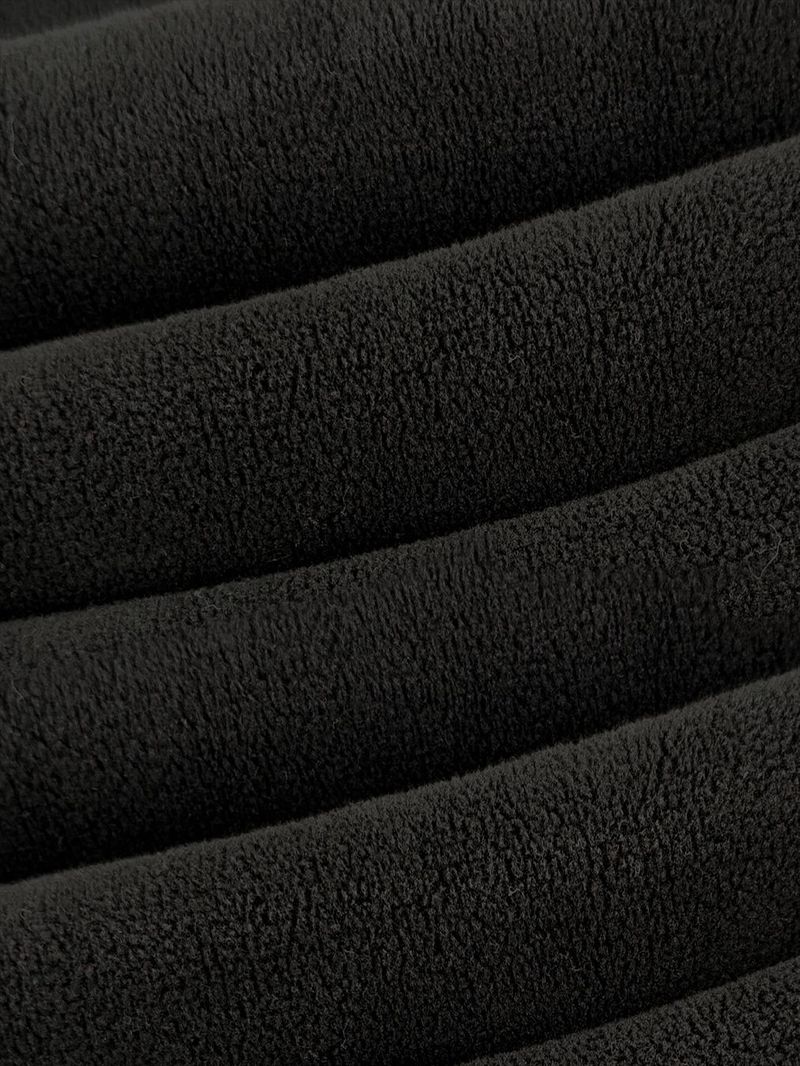 Damenbekleidung Damen Fleece-Lounge-Set mit weitem Bein – gestreifter Pullover und Hose mit geradem Bein (Schwarz, S-XXL)_voghion.com